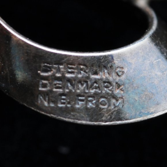 Rare Danish Silver flower pin - Vintage - Picture 3 of 3